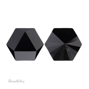 Swarovski 4699 Призматический гексагон 14x16 мм, черный (#280), 1 шт.