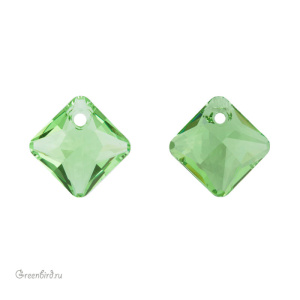 6431 подвеска Princess Cut 11,5 mm – Peridot (#214) 6431 подвеска Princess Cut 11,5 mm – Peridot (#214)