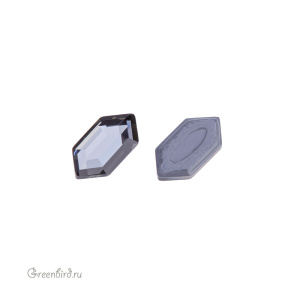 2776 Кристалл горячей фиксации Large Hexagon 8,2 х 4,2 мм – Black Diamond (#215), M-Foiled, 1шт.