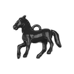 Подвеска "Лошадка", пластик, черный, 1 шт. (#SV1701-Pendant-171)