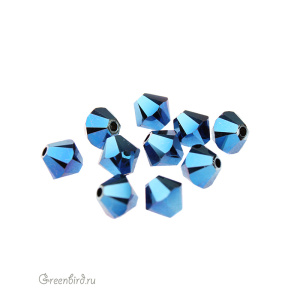 5328 Bicone 5mm – Metallic Blue 2X (#001METBL2)