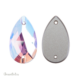 Swarovski пришивные 3230 Капля 28х17 мм, светлый аметист с мерцанием (#212SHIM), 1 шт.