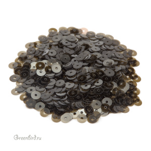 Пайетки 4мм плоские Verde Oliva (#7232)