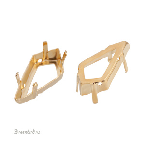 4731 Оправа для ювелирного кристалла Kite FS 23х11,5 мм, золото