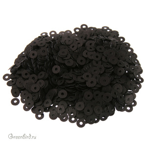 Пайетки 3мм плоские Nero (#996F)
