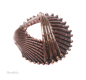 "Море", замок-тоггл, ант. бронза, 1 шт. (#0614)