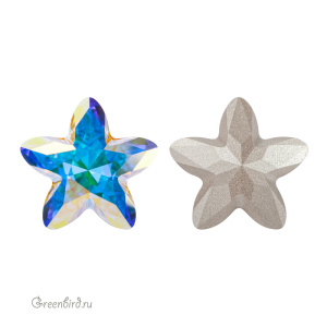 Swarovski 4754 Старблум 18x18,5 мм, прозрачный радужный (#001AB), 1 шт.