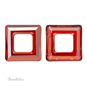 Swarovski 4439 Квадрат 20 мм, красная магма (#001REDM), 1 шт.