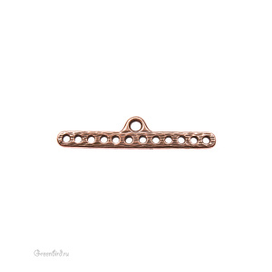 Коннектор "Двенадцать отверстий", ант. медь, 1 шт. (#TC-3171)