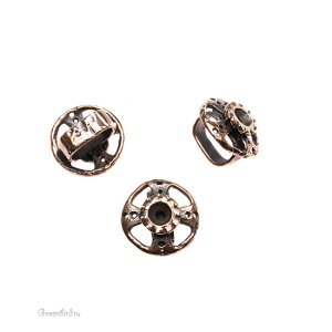 Спейсер Regaliz Черных, ант. бронза, 1 шт. (#2314-130)