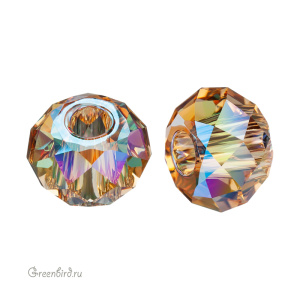 5042 Бусина Briolette XL Hole Bead 8mm – Light Colorado Topaz Shimmer 2X (#246SHIM2)