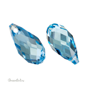 6010 подвеска Briolette Pendant 17x8,5mm – Aquamarine (#202)