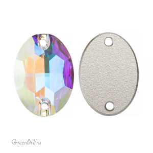 3210 Oval Sew-on Stone 16х11 мм – Crystal AB (#001AB)