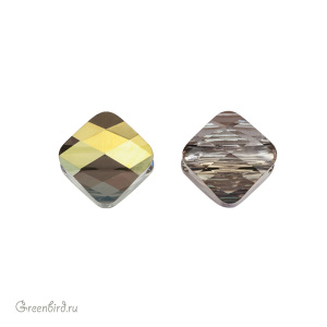 Swarovski 5054 Бусина Мини Ромб 6 мм, иризирующий зеленый (#001IRIG), 1 шт.