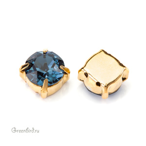 1088 Chaton SS39 в оправе, золото – Montana (#207)