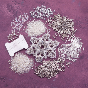 Новогодняя тайна. Набор материалов для мастер-класса «Зимнее кружево», никель (#beadset_11N)