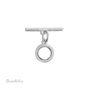 Замок-тоггл "Мини", родий, 1 шт. (#SV1701-T12)