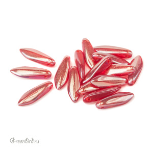 Glass Daggers 5x16mm, Red Full Argent Flare, 1 шт. (#90080/24203)