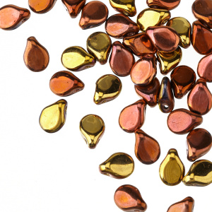 Pip Beads 5x7mm, Jet/California Gold Rush, 5 гр (#23980/98542)