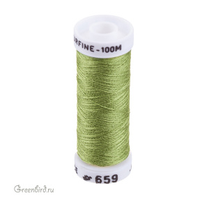 Шелковая нить Au Ver a Soie Soie Surfine, светло-травяной, 100 м (#659) Шелковая нить Au Ver a Soie Soie Surfine, светло-травяной, 100 м (#659)