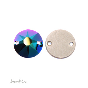 Swarovski пришивные 3288 Шатон 12 мм, зеленый скарабей (#001SCGR), 1 шт.