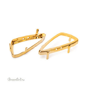 4790 Оправа для Wing Fancy Stone 32х13,5 мм, золото