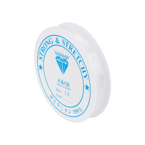 Резинка для браслетов Strong Stretch, 1 мм, прозрачный, 5 м (#CN-BE-005)