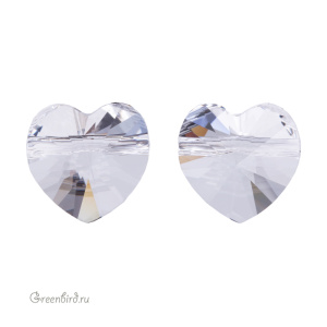 5742 Бусина Heart Bead 10mm – Crystal (#001)