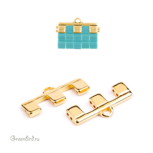 CYMBAL Концевик "Piperi" для TILA на 5 нитей, 24K Gold Plate, 1 шт. (#TL-012210-GP)