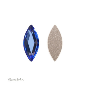 Swarovski 2201 Клеевые стразы Маркиз 14х6 мм, сапфир (#206), 1 шт.