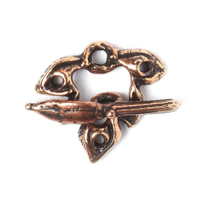 "Мхи и травы", замок-тоггл, ант. бронза, 1 шт. (#2883)