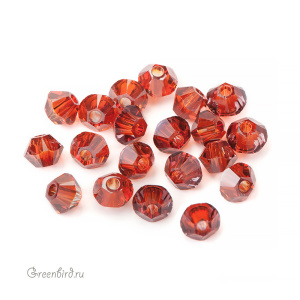 Swarovski 5328 Биконусы 3 мм, красная магма (#001REDM), уп. 20 шт.