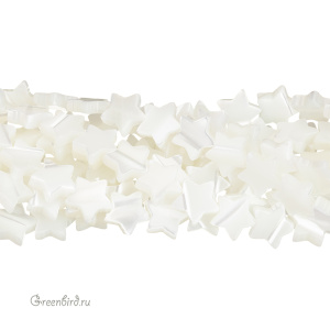Бусина "Звездочка" 8 мм, белый перламутр, 1 шт. (#SVA-PRL-031)