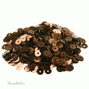 Пайетки LM Paris 4мм плоские, Etincelle Bronze 2530 (#LM27)