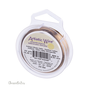 Проволока Artistic Wire 24 Ga Gun metal (Bronze) (AWS-24-24-20YD)