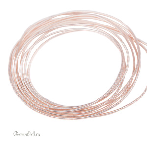 Канитель жесткая 1 мм, розовое золото (KAN1439)