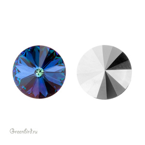 Swarovski 1122 Риволи 16 мм, кастом бермуда синий, 1 шт.