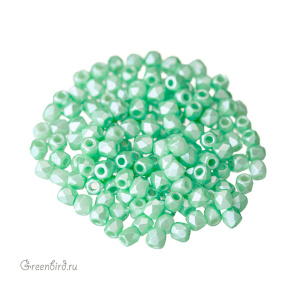 Fire Polish True 2 мм, Pastel Light Green (#25025)