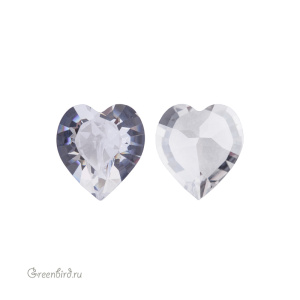 Swarovski 4884 Сердце 5,5x5 мм, прозрачный сияющий (#001IGNIT), 1 шт.