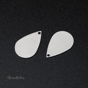 Подвеска "Капля", родий, 1 шт. (#SVA-BASE-352R)