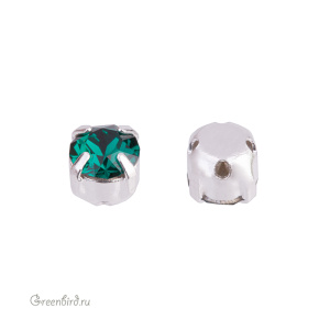 Swarovski 53201 Шатон Монтис SS18, серебро, изумруд (#205), 1 шт.