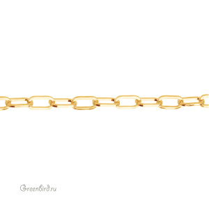 Цепочка, овальные звенья 10х5 мм, золото, 30 см (#SVA-Chain-68G)