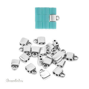 CYMBAL Концевик "Piperi" для TILA, ант. серебро, 1 шт. (#TL-012359-SP)