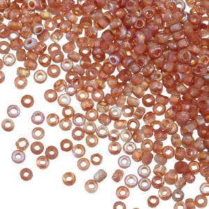 Бисер чешский PRECIOSA Czech круглый 8/0, Orange Rainbow (#00030/98585), 10 г