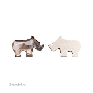 2837 Кристалл холодной фиксации Rhino 20х13,5 мм – Crystal Satin (#001SATIN), 1шт.