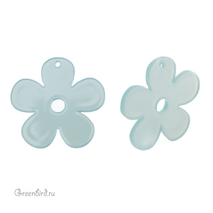 Подвеска "Ромашка", голубой, 1 шт. (#SVA-BASE-125)