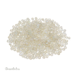 Бисер чешский PRECIOSA Czech круглый 8/0, Green Rainbow (#00030/98589), 10 г