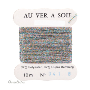 Металлизированная нить Tresse #8 AVAS, тройной меланж, 10 м (#8-041)
