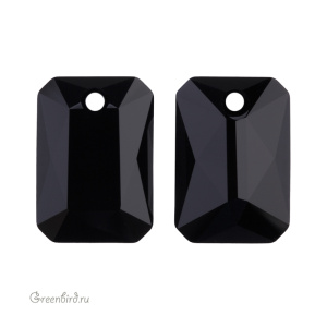 Swarovski 6435 подвеска Октагон 16 мм, черный (#280), 1 шт.