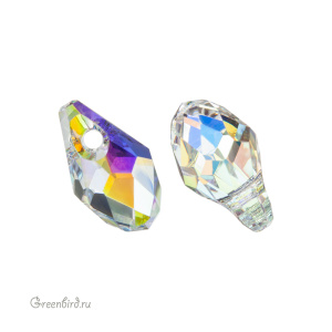 6007 подвеска Small Briolette Pendant 9x5mm – Crystal AB (#001AB)